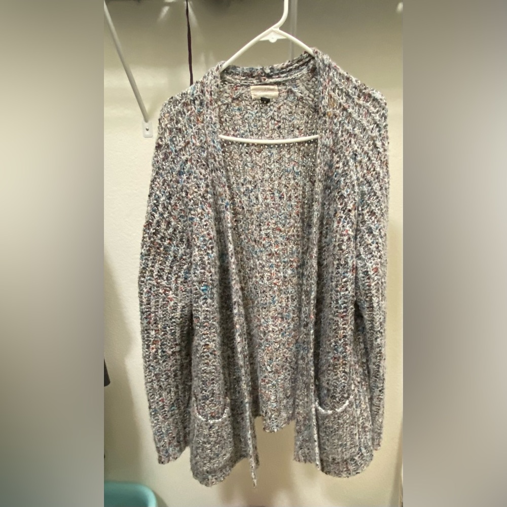 Universal threads fuzzy multicolored cardigan